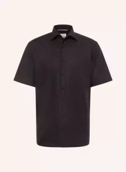 Рубашка современного кроя с короткими рукавами Eterna, черный