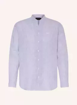 Рубашка современного кроя с льном Emporio Armani, белый