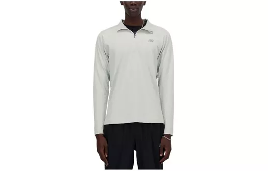 Рубашка Space Dye 1/4 Zip для мужчин, белая New Balance, белый
