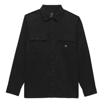 Рубашка sparwood long sleeve buttondown shirt 'black' Vans, черный