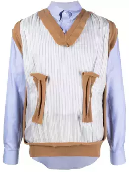 Рубашка Spliced MAISON MARGIELA, синий