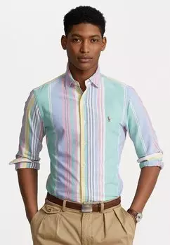 Рубашка СПОРТИВНАЯ ФУТБОЛКА С ДЛИННЫМ РУКАВОМ Polo Ralph Lauren, зеленый/розовый