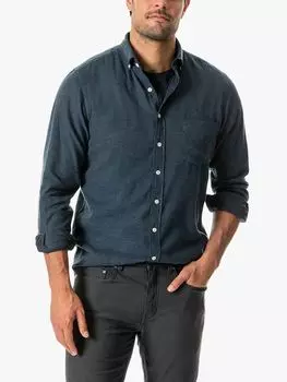 Рубашка спортивного кроя из смесового хлопка с длинными рукавами Rodd & Gunn Barhill, морская пехота