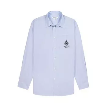 Рубашка Sporty & Rich Sporty & Rich Crown Oversized Shirt Blue/White Thin Stripe, синий