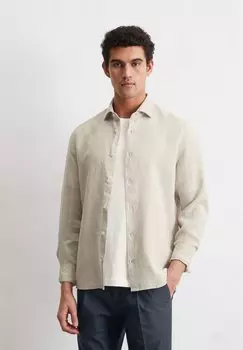Рубашка SPREAD COLLAR LONG SLEEVE ROUND HEM STYLE Marc O'Polo, бежевый