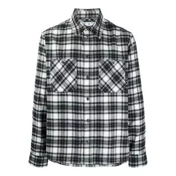 Рубашка ss21 plaid long sleeves shirt black Off-White, черный