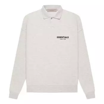 Рубашка ss22 long sleeve polo shirt 'light oatmeal' Fear Of God Essentials, серый