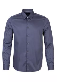 Рубашка стальная темно-синяя узкая рубашка Ted Baker, синий