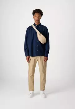Рубашка Standard Fit Oxford Logo GAP, гобеленовая темно-синяя