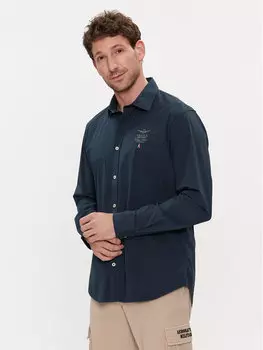 Рубашка стандартного кроя Aeronautica Militare, синий