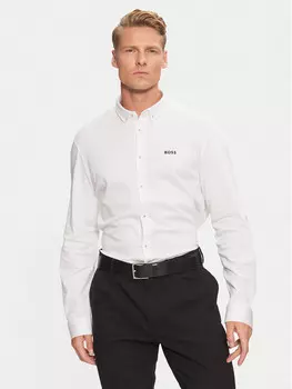 Рубашка стандартного кроя Boss, белый