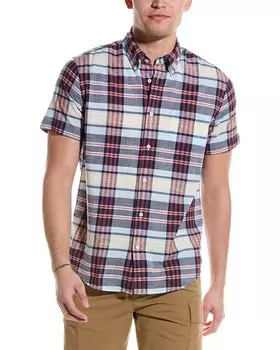 Рубашка стандартного кроя Brooks Brothers Madras, синий