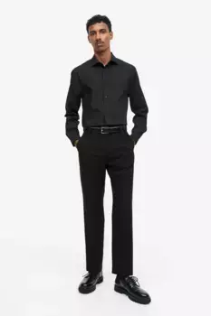 Рубашка стандартного кроя coolmax H&M, черный