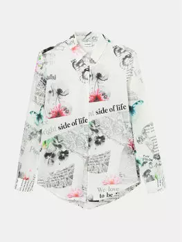 Рубашка стандартного кроя Desigual, экрю