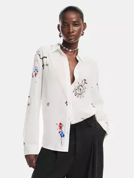 Рубашка стандартного кроя Desigual, белый