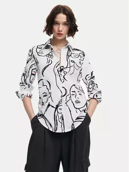 Рубашка стандартного кроя Desigual, белый