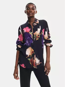 Рубашка стандартного кроя Desigual, черный