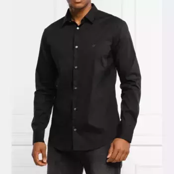 Рубашка стандартного кроя Emporio Armani, черный