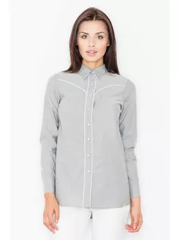 Рубашка стандартного кроя Figlfigl, серый