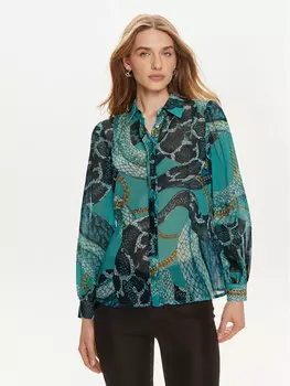 Рубашка стандартного кроя Fracomina, бирюзовый