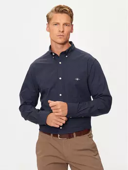 Рубашка стандартного кроя Gant, синий