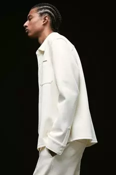 Рубашка стандартного кроя H&M, бежевый