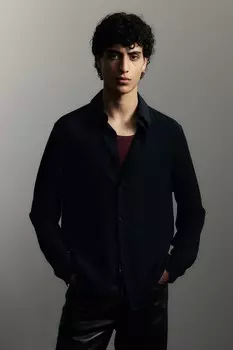 Рубашка стандартного кроя H&M, черный