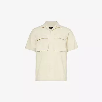 Рубашка стандартного кроя из эластичного хлопка с воротником-стойкой mineral caster Belstaff, цвет shell