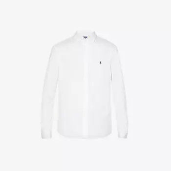 Рубашка стандартного кроя из хлопкового джерси с нашивкой-логотипом Rio Polo Ralph Lauren, белый