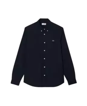 Рубашка стандартного кроя из высококачественного хлопка Lacoste, синий
