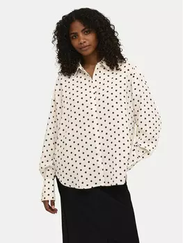 Рубашка стандартного кроя Kaffe, бежевый