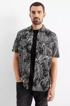 Рубашка стандартного кроя кент C&A, черный