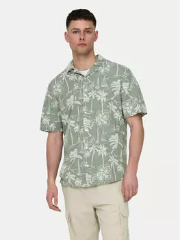 Рубашка стандартного кроя Only & Sons, зеленый