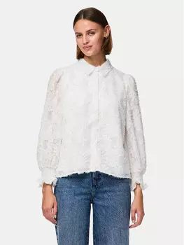 Рубашка стандартного кроя Pieces, белый