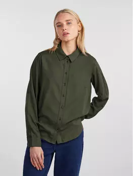 Рубашка стандартного кроя Pieces, зеленый