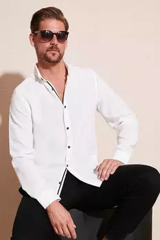 Рубашка стандартного кроя с длинным рукавом и воротником на пуговицах CF23S116777 Buratti, белый