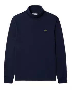 Рубашка стандартного кроя с высоким воротником Lacoste, синий