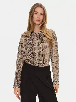 Рубашка стандартного кроя Sisley, бежевый