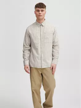 Рубашка стандартного кроя Solid, бежевый