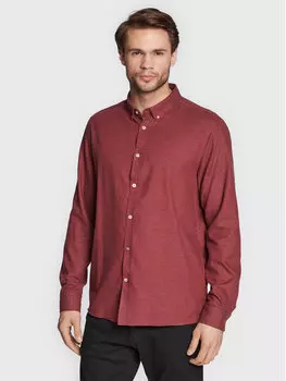 Рубашка стандартного кроя Solid, красный