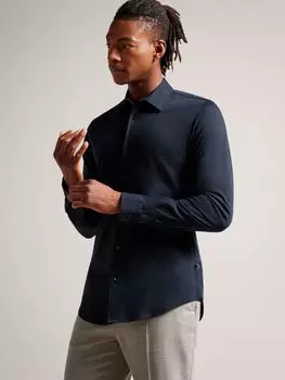 Рубашка стандартного кроя Ted Baker Marros, темно-синяя