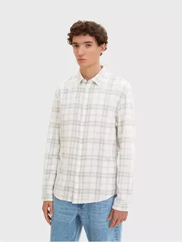 Рубашка стандартного кроя Tom Tailor Denim, бежевый