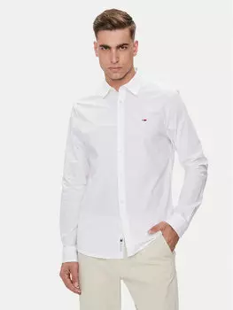 Рубашка стандартного кроя Tommy Jeans, белый