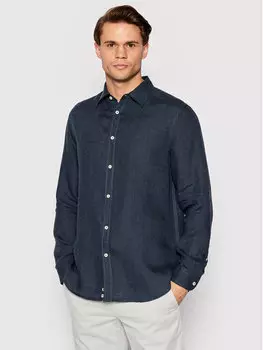 Рубашка стандартного кроя United Colors Of Benetton, синий