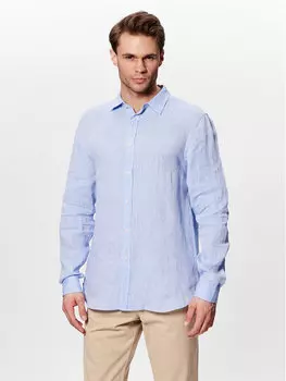 Рубашка стандартного кроя United Colors Of Benetton, синий