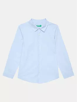 Рубашка стандартного кроя United Colors Of Benetton, голубой