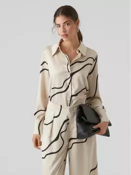 Рубашка стандартного кроя Vero Moda, экрю
