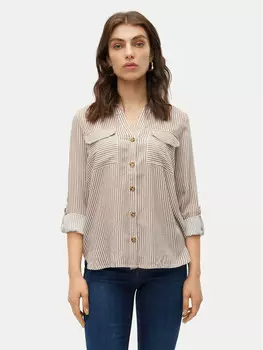 Рубашка стандартного кроя Vero Moda, бежевый