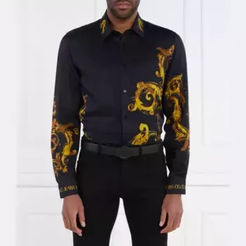 Рубашка стандартного кроя Versace, черный