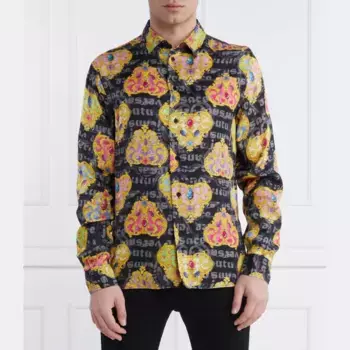 Рубашка стандартного кроя Versace, черный